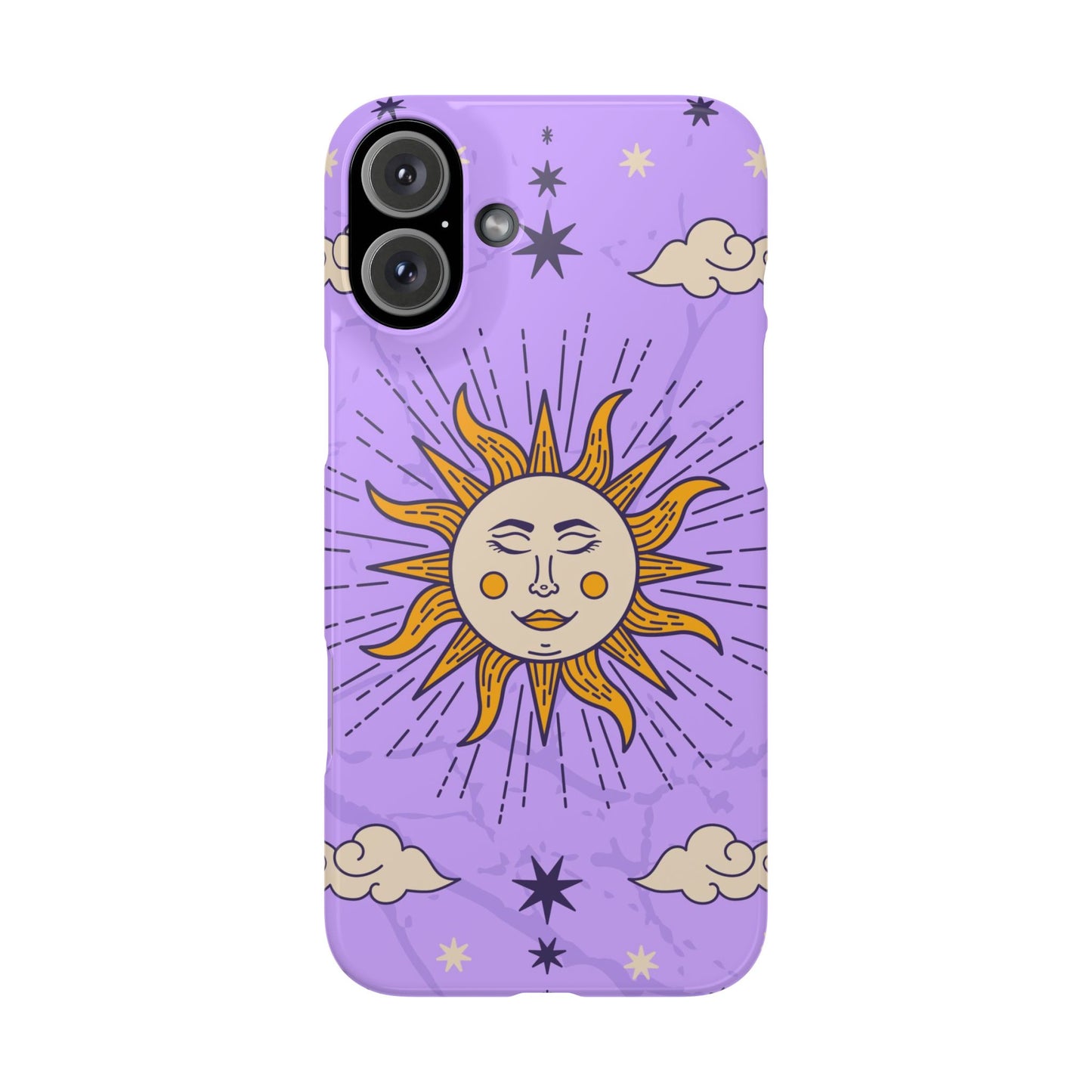 Purple Solar Eclipse Astrology iPhone 16, 15, 14, 13 Case - Celestial Design - Fits iPhone 15 Pro and Max- Ideal Gift for Astrology Enthusiasts