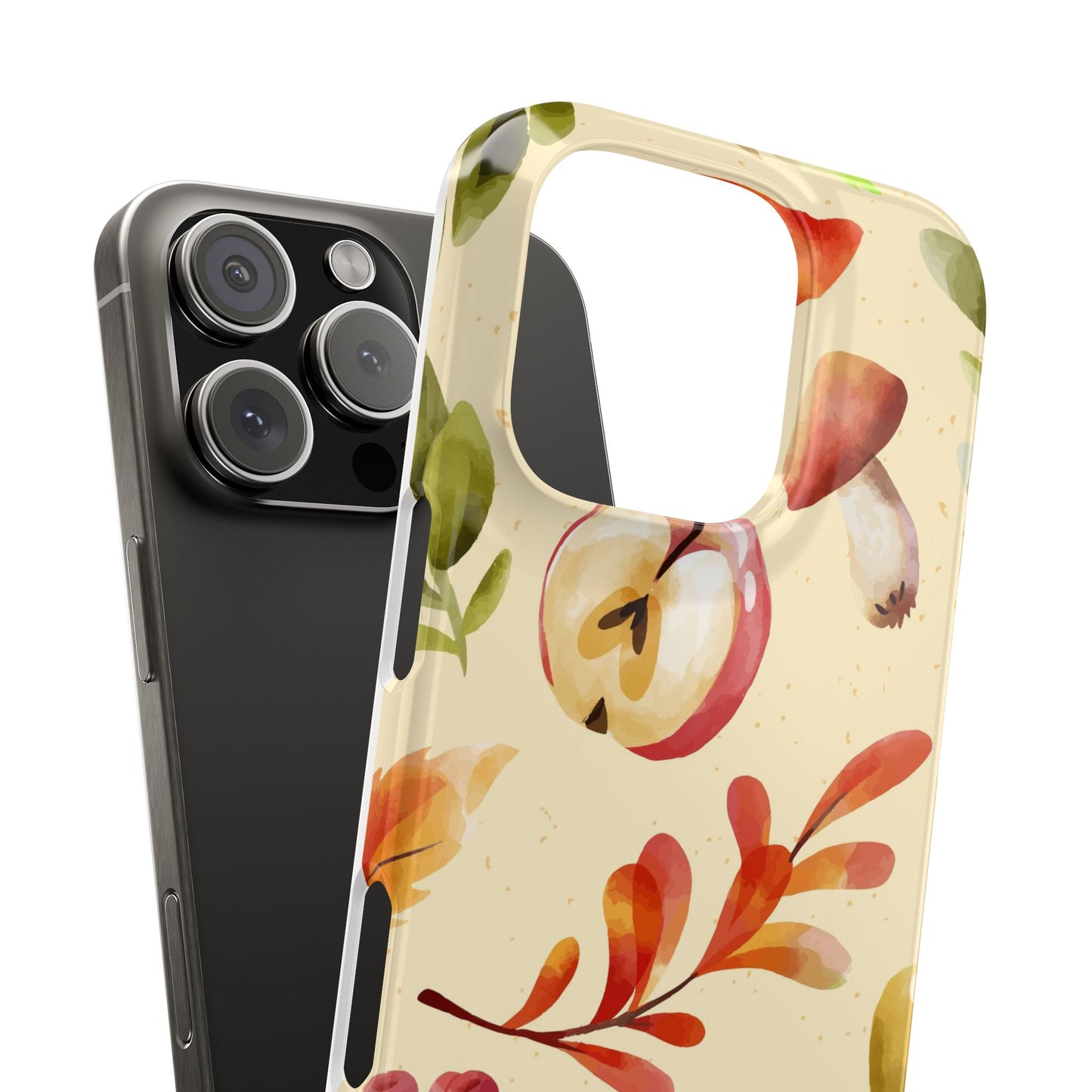 Beautiful iPhone case designs with autumn elements in watercolor style. These phone case designs are perfect for iPhone 16, 15, iPhone 14 and 13