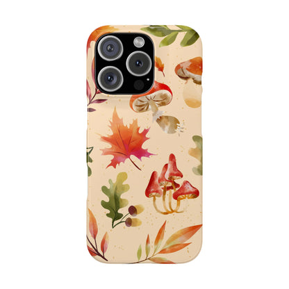 Watercolor autumn season phone cases for iPhone 16, 15, iPhone 14 and iPhone 13.