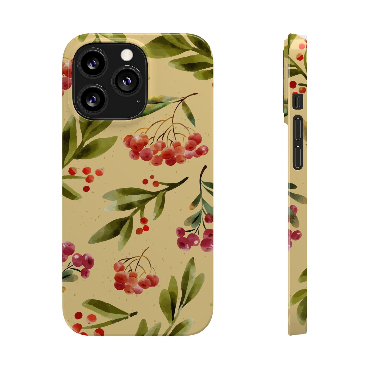 Fall season watercolor phone cases for iPhone 16, 15, iPhone 14 and iPhone 13. gift for flower lover. Iphone 15 case, iphone 14 case