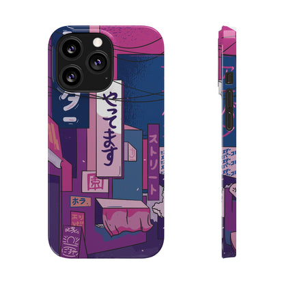 Vaporwave Japanese city Landscape iPhone Case for iPhone 16,  15, 14, and 13