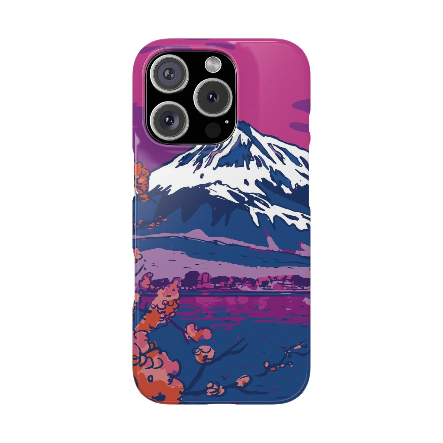 Vaporwave Japanese Landscape iPhone Case for iPhone 16, 15, 14, and 13