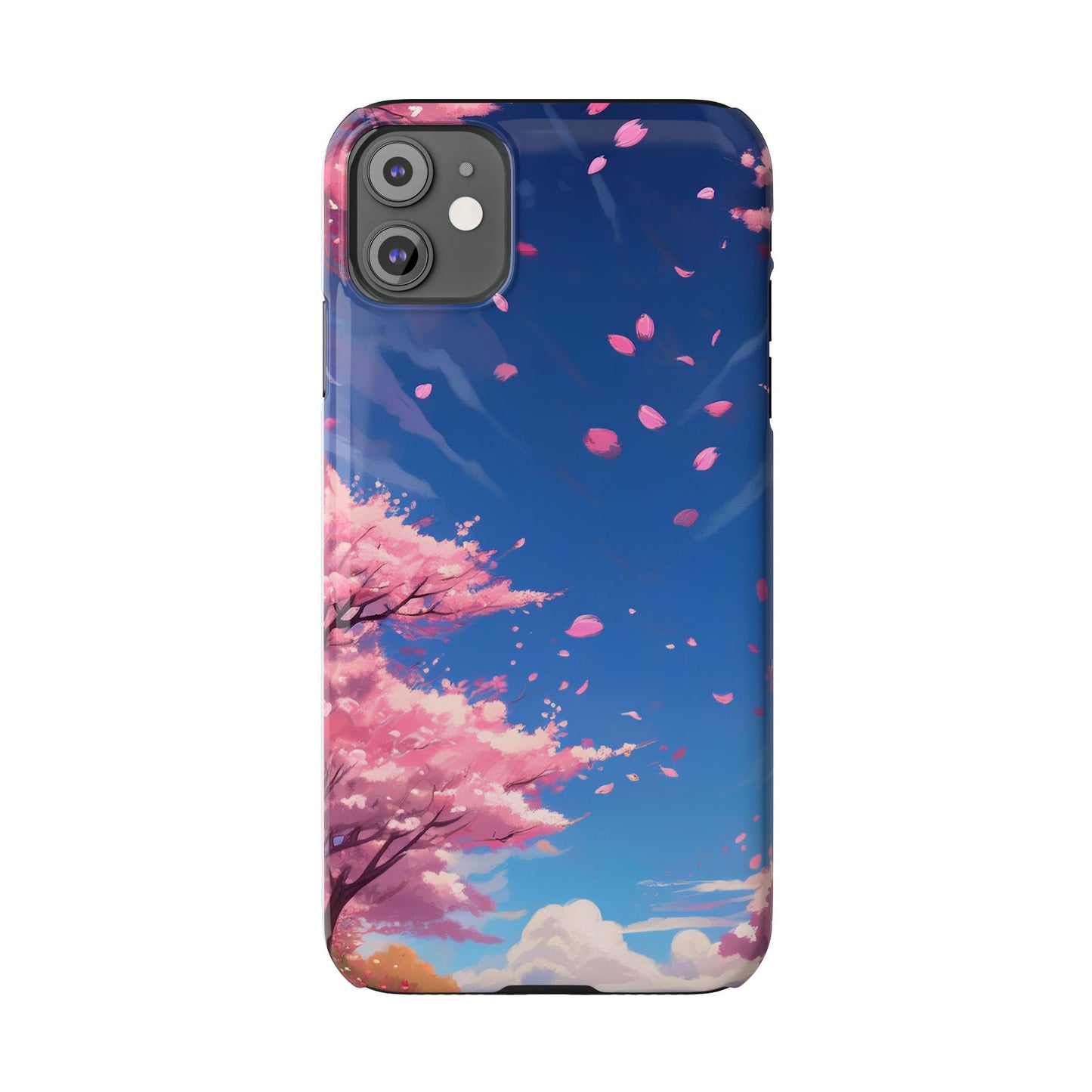 Japanese sky landscape sakura flowers - anime style