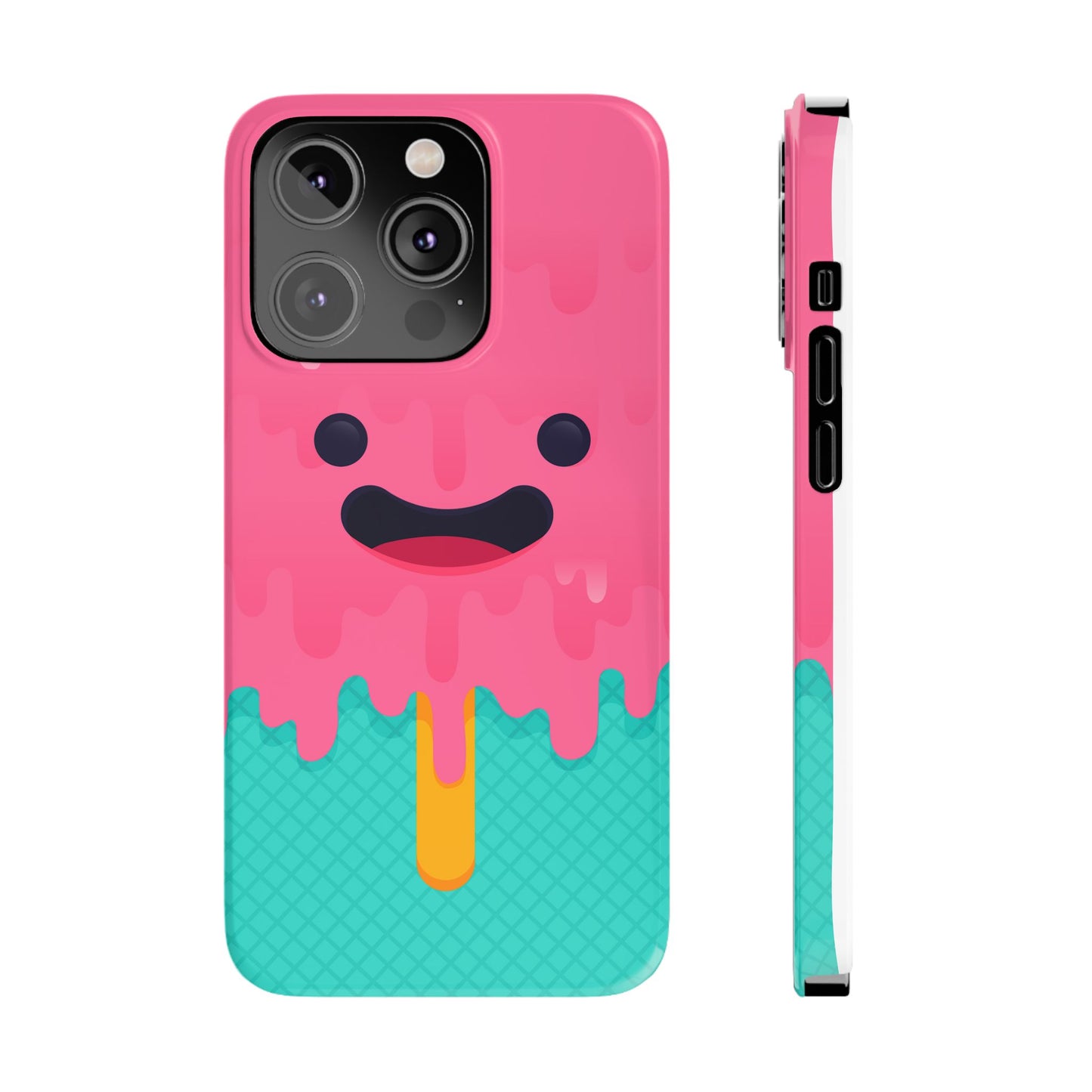 Funny Ice Cream Popsicle Cartoon iPhone Case - Fits iPhone 16 case, iphone 14 case, and iphone 13 case (Pro, Max, and Mini)