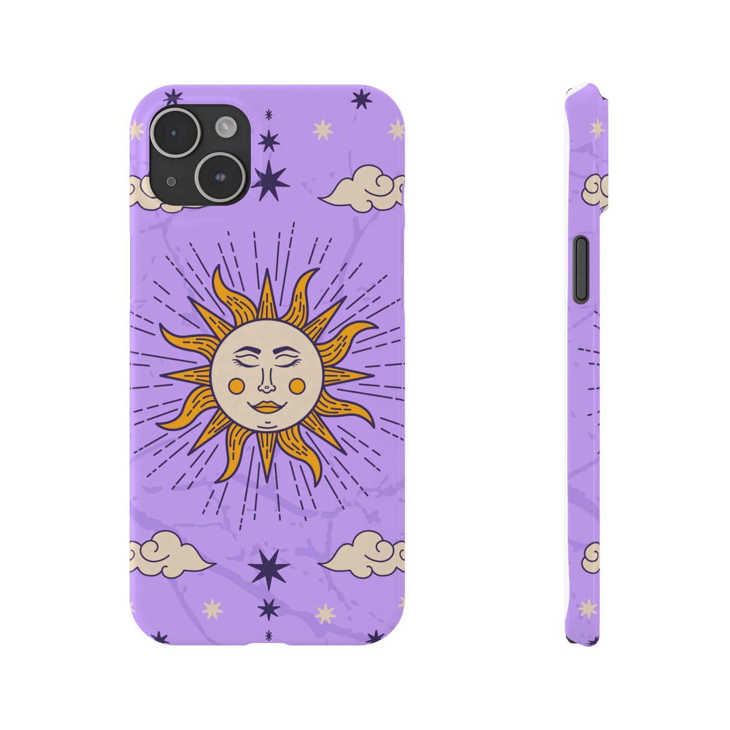 Purple Solar Eclipse Astrology iPhone 16, 15, 14, 13 Case - Celestial Design - Fits iPhone 15 Pro and Max- Ideal Gift for Astrology Enthusiasts