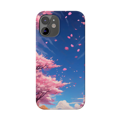 japanese sky landscape sakura flowers - anime style