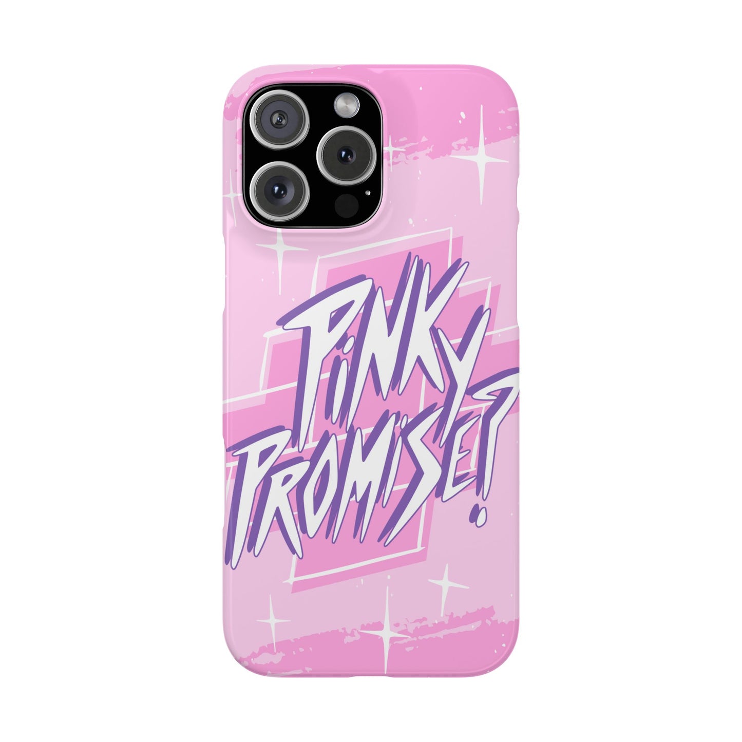 Pink iPhone 16 Case with Modern "Pink Promise" Design and Stars | Compatible with iPhone16,  15 Pro/Max, iphone 14, and iphone 13