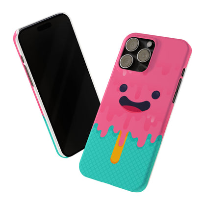 Funny Ice Cream Popsicle Cartoon iPhone Case - Fits iPhone 16 case, iphone 14 case, and iphone 13 case (Pro, Max, and Mini)