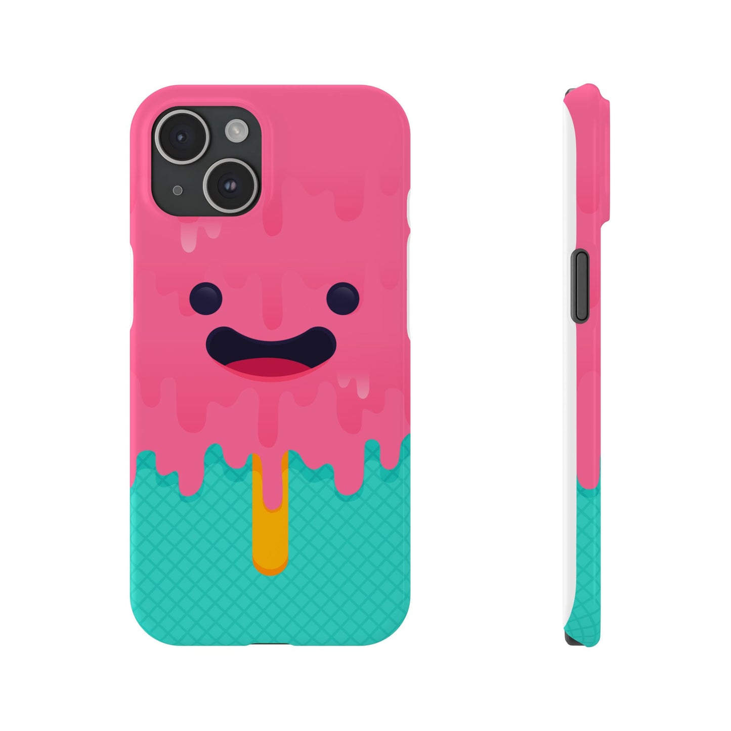 Funny Ice Cream Popsicle Cartoon iPhone Case - Fits iPhone 16 case, iphone 14 case, and iphone 13 case (Pro, Max, and Mini)