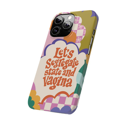 Lets segregate state and vagina feminist iphone case