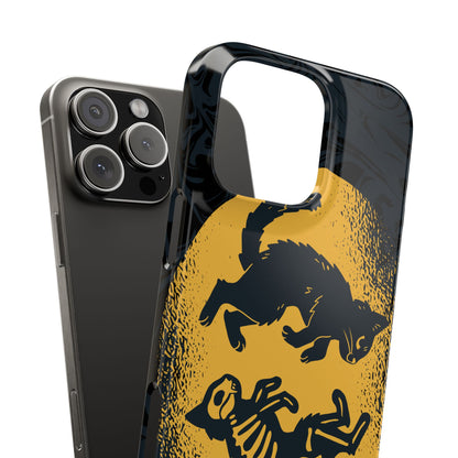 iPhone 16 case Halloween Edition Kitten: Duel between Life and Death in Two Phases Skull. Pro, max and mini