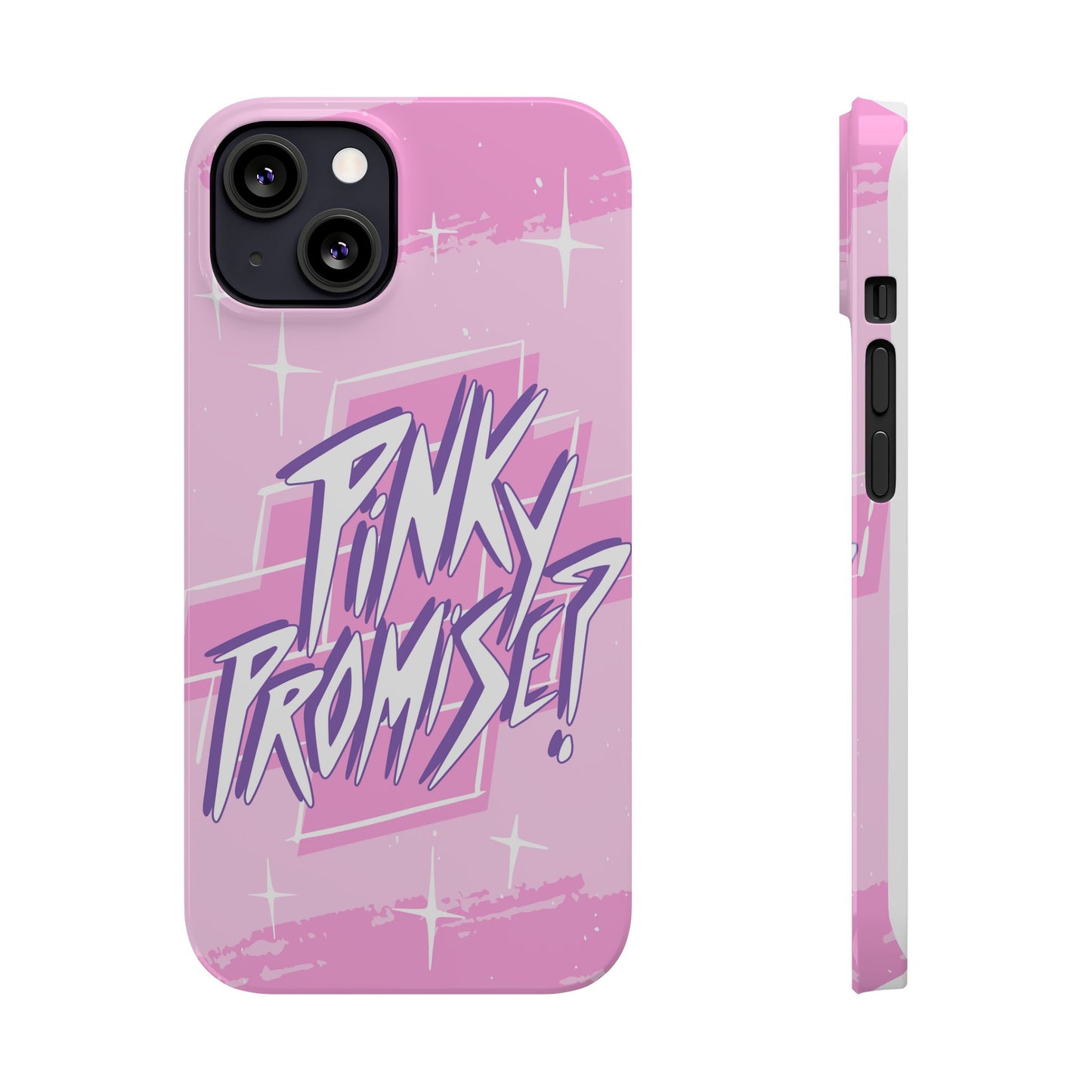 Pink iPhone 16 Case with Modern "Pink Promise" Design and Stars | Compatible with iPhone16,  15 Pro/Max, iphone 14, and iphone 13