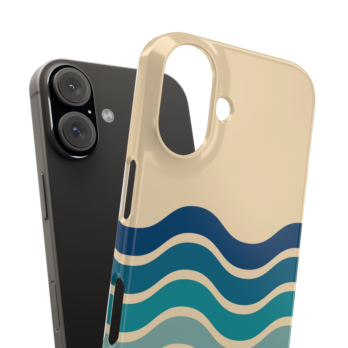 Retro Abstract Striped iPhone Case - Timeless Design for Summer - For iPhone 13, iPhone 14 and iPhone 15 Pro and Max.