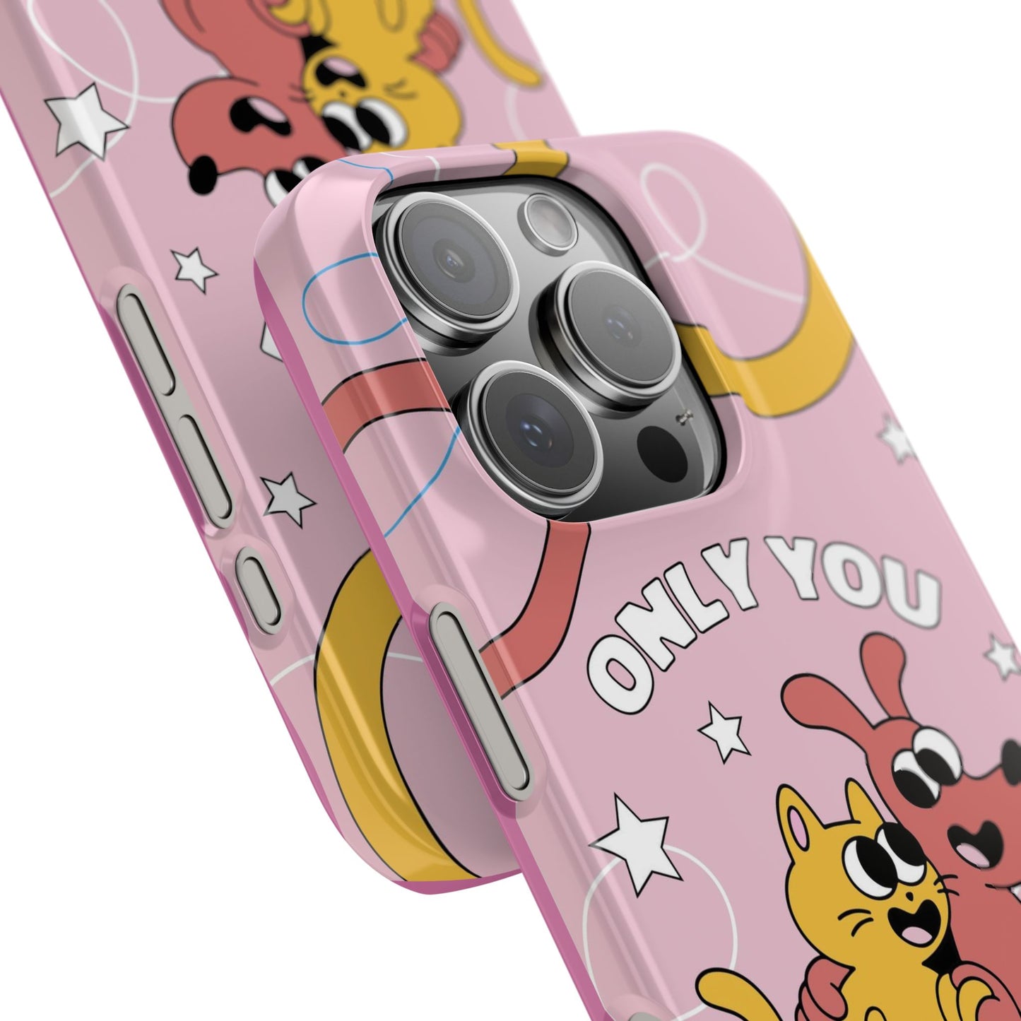 Dog and cat couple in retro cartoon style.