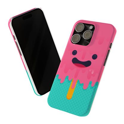 Funny Ice Cream Popsicle Cartoon iPhone Case - Fits iPhone 16 case, iphone 14 case, and iphone 13 case (Pro, Max, and Mini)