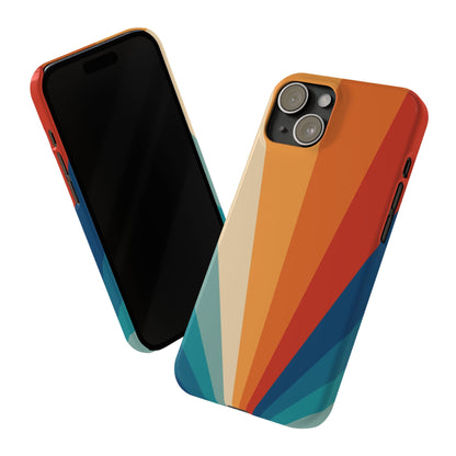 Retro iPhone case with abstract stripe flare - Timeless design for summer - For iPhone 13, iPhone 14 and iPhone 15 pro and max