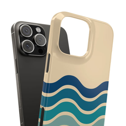 Retro Abstract Striped iPhone Case - Timeless Design for Summer - For iPhone 13, iPhone 14 and iPhone 15 Pro and Max.