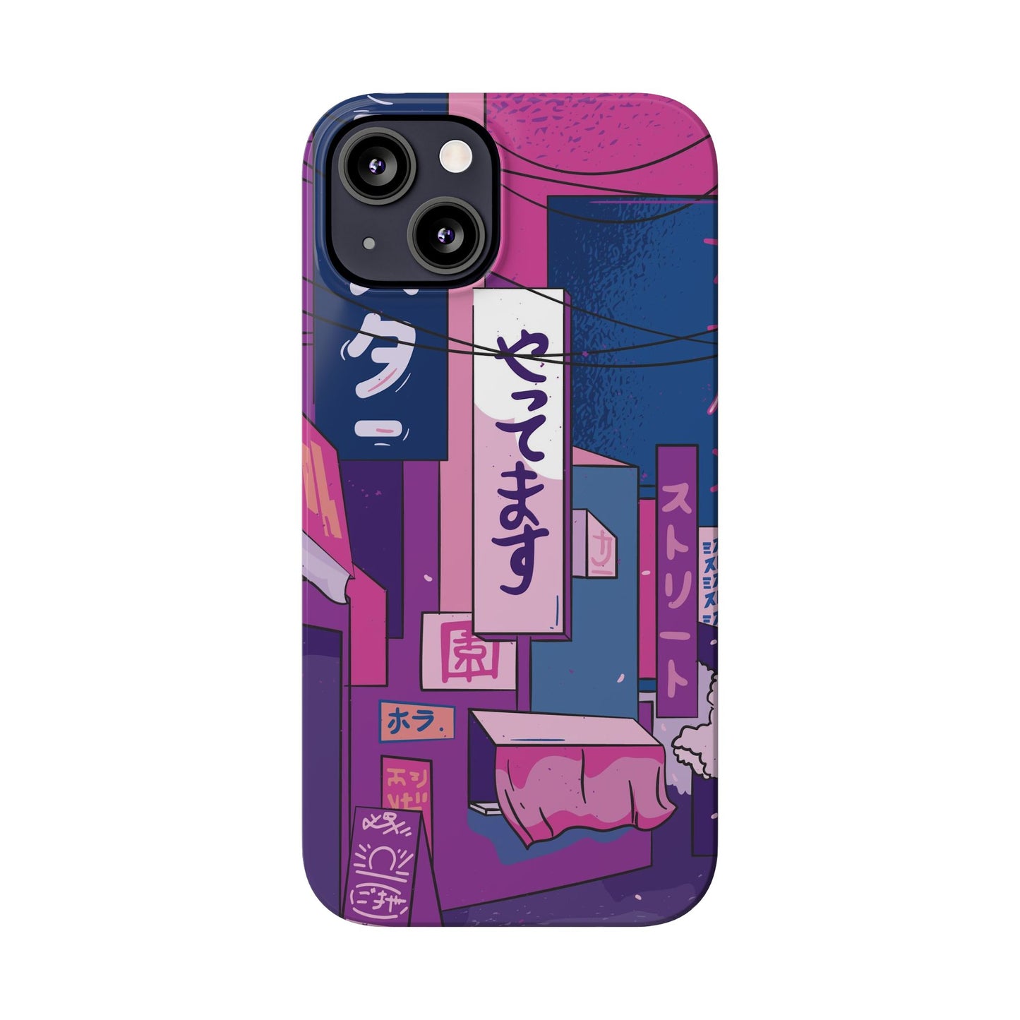 Vaporwave Japanese city Landscape iPhone Case for iPhone 16,  15, 14, and 13