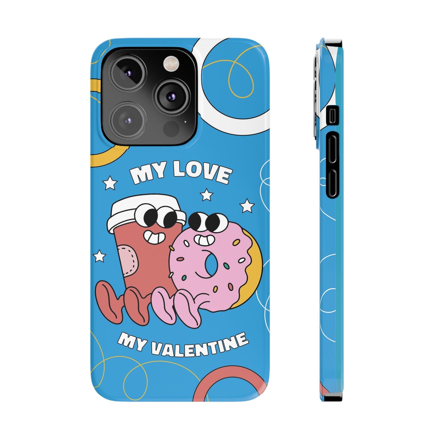 Fast food couple in retro cartoon style.