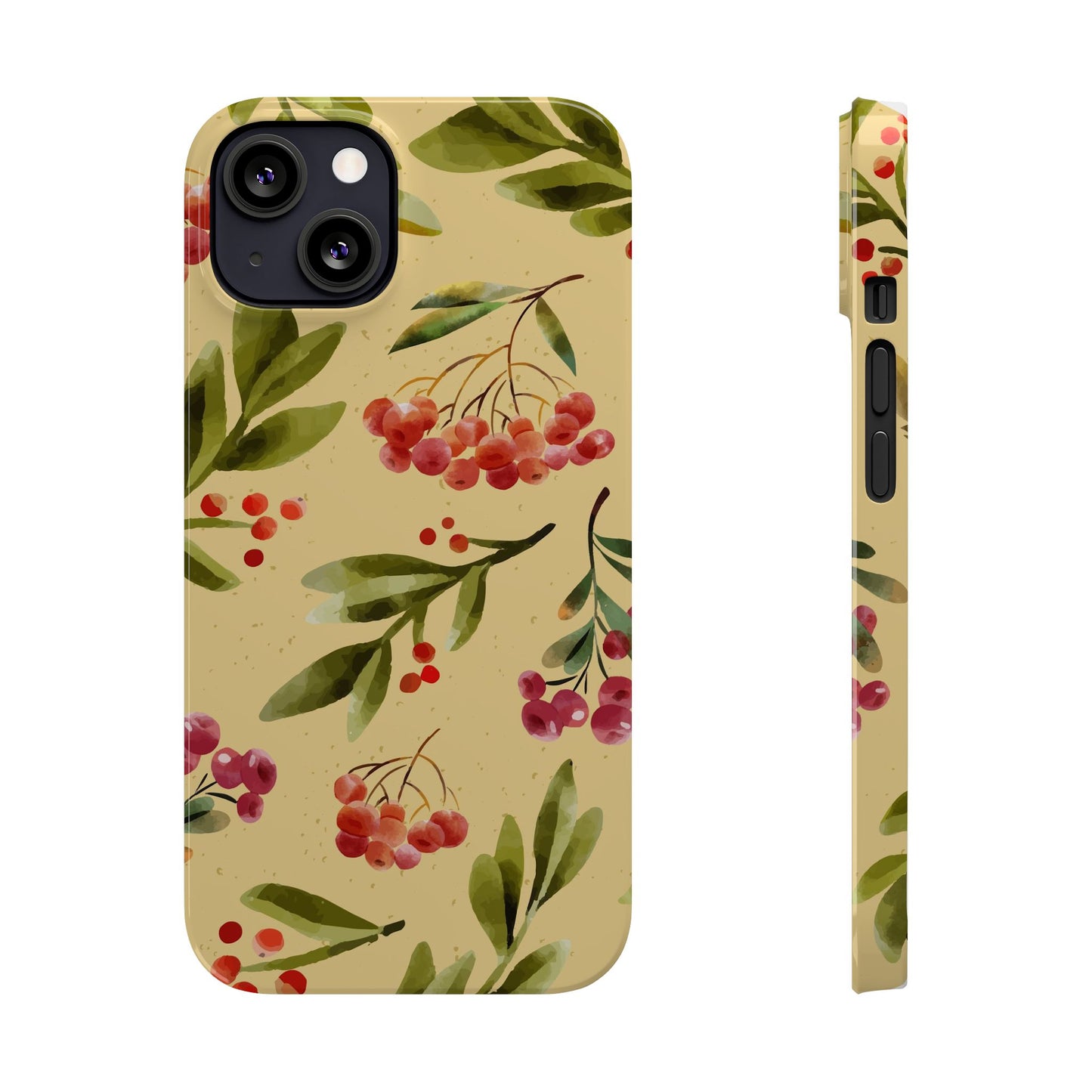 Fall season watercolor phone cases for iPhone 16, 15, iPhone 14 and iPhone 13. gift for flower lover. Iphone 15 case, iphone 14 case