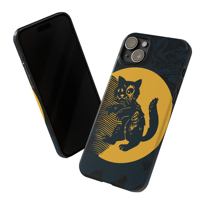 Case iPhone Halloween Edition: Kitten Possessed Zombie. Iphone 16, 15 case, iphone 14 case, iphone 13 case. Pro, max and mini