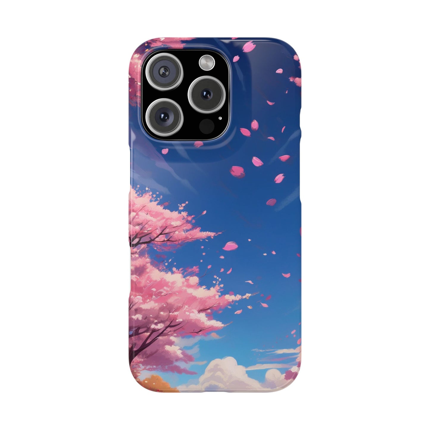 japanese sky landscape sakura flowers - anime style