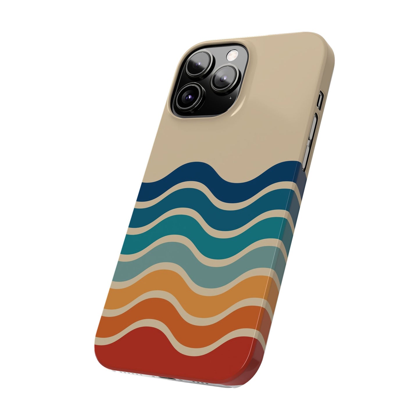 Retro Abstract Striped iPhone Case - Timeless Design for Summer - For iPhone 13, iPhone 14 and iPhone 15 Pro and Max.