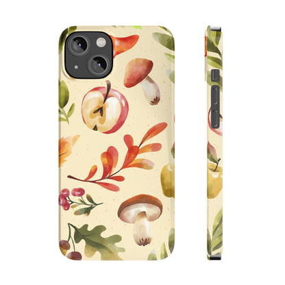 Beautiful iPhone case designs with autumn elements in watercolor style. These phone case designs are perfect for iPhone 16, 15, iPhone 14 and 13