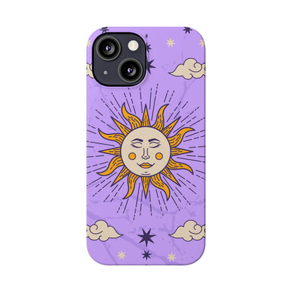 Purple Solar Eclipse Astrology iPhone 16, 15, 14, 13 Case - Celestial Design - Fits iPhone 15 Pro and Max- Ideal Gift for Astrology Enthusiasts