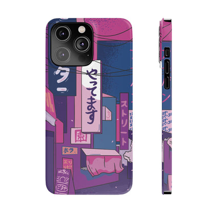 Vaporwave Japanese city Landscape iPhone Case for iPhone 16,  15, 14, and 13