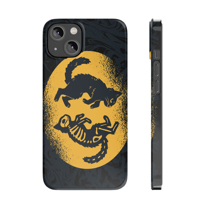 iPhone 16 case Halloween Edition Kitten: Duel between Life and Death in Two Phases Skull. Pro, max and mini