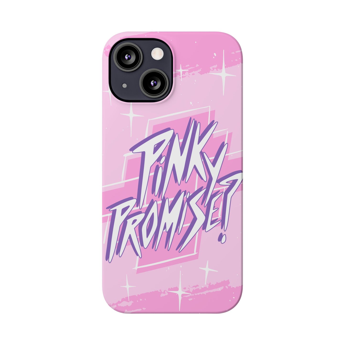 Pink iPhone 16 Case with Modern "Pink Promise" Design and Stars | Compatible with iPhone16,  15 Pro/Max, iphone 14, and iphone 13