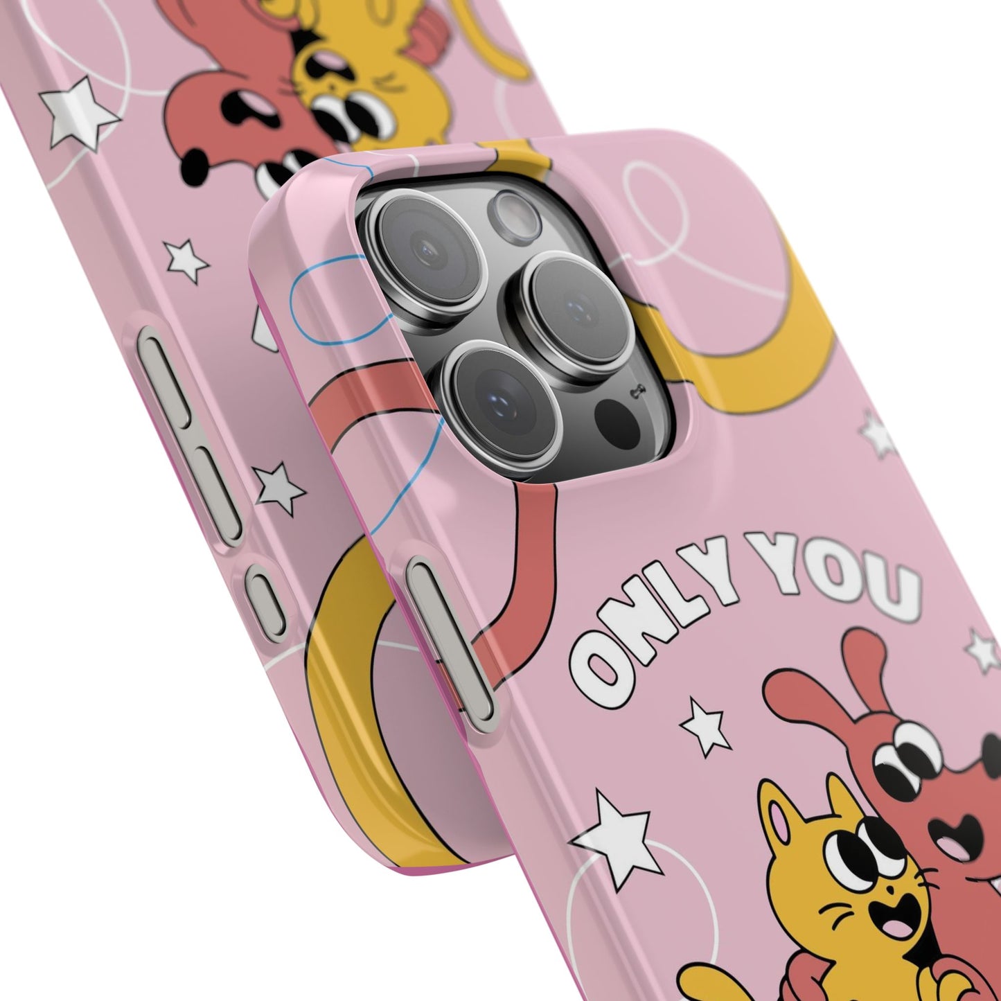 Dog and cat couple in retro cartoon style.