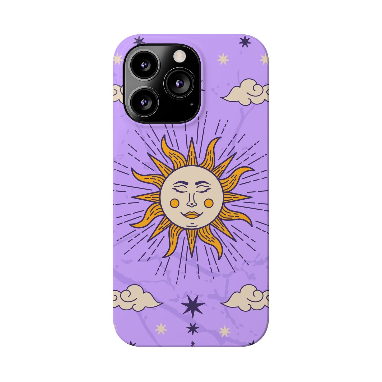 Purple Solar Eclipse Astrology iPhone 16, 15, 14, 13 Case - Celestial Design - Fits iPhone 15 Pro and Max- Ideal Gift for Astrology Enthusiasts