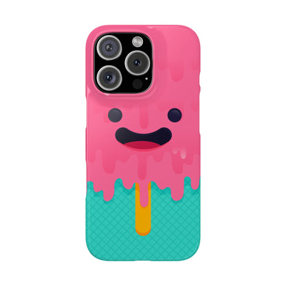 Funny Ice Cream Popsicle Cartoon iPhone Case - Fits iPhone 16 case, iphone 14 case, and iphone 13 case (Pro, Max, and Mini)