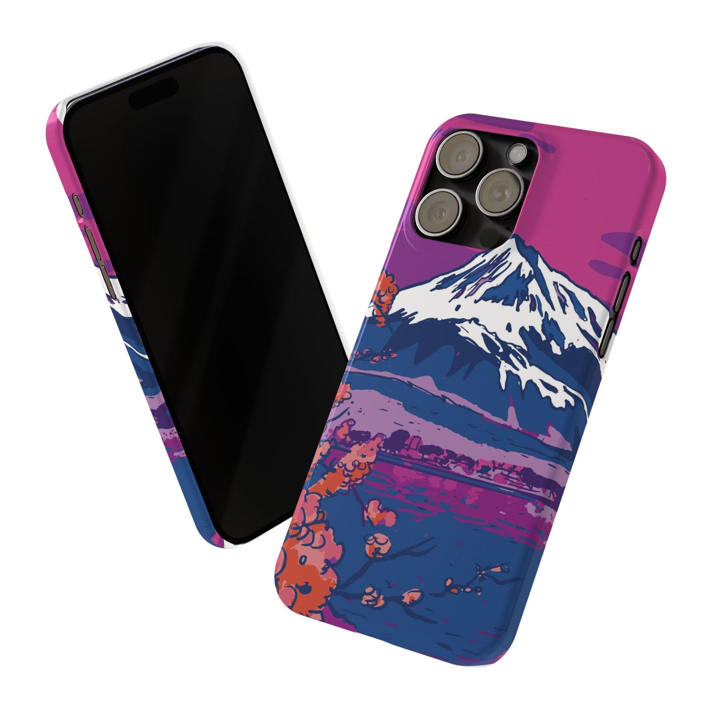 Vaporwave Japanese Landscape iPhone Case for iPhone 16, 15, 14, and 13