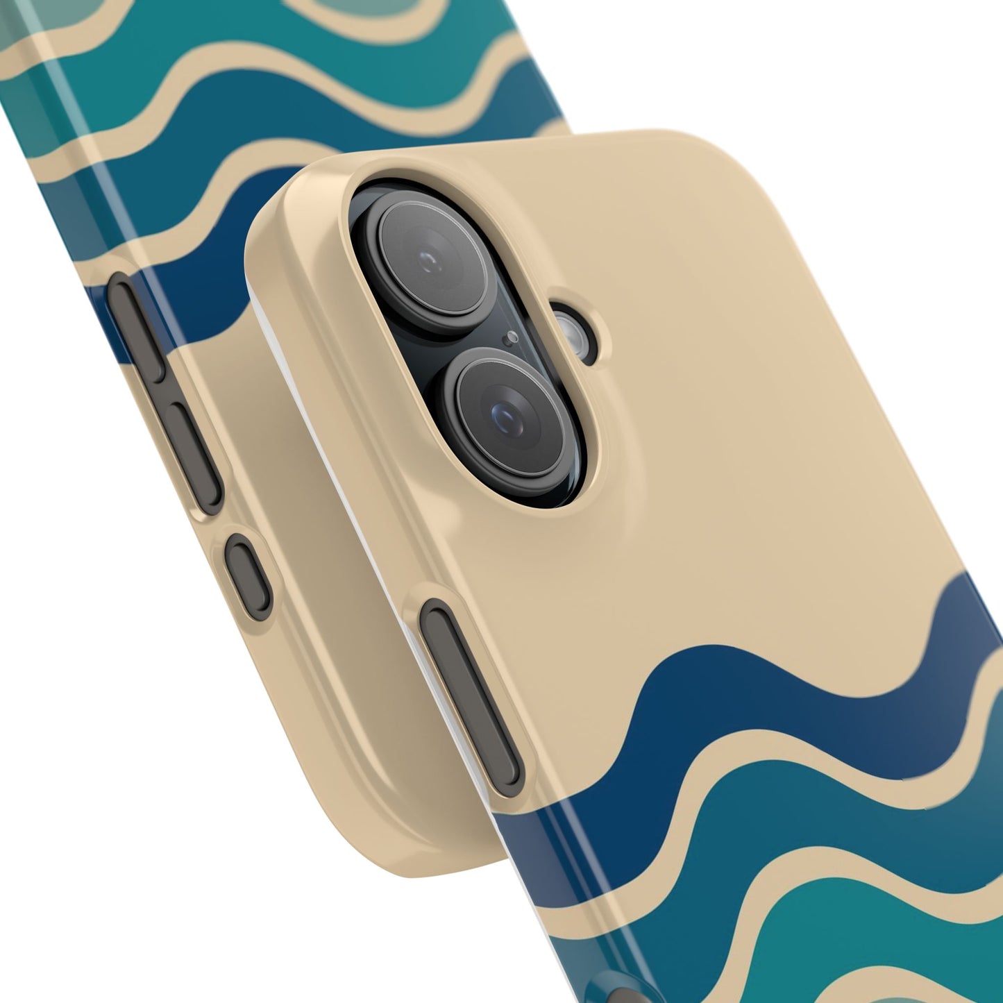 Retro Abstract Striped iPhone Case - Timeless Design for Summer - For iPhone 13, iPhone 14 and iPhone 15 Pro and Max.