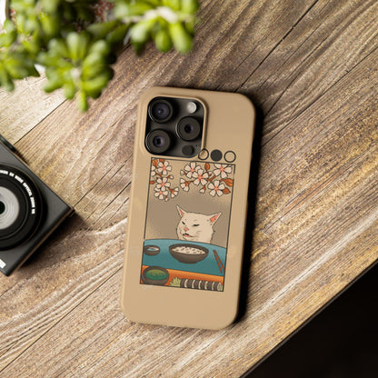 Whimsical Cat and Sushi iPhone Case