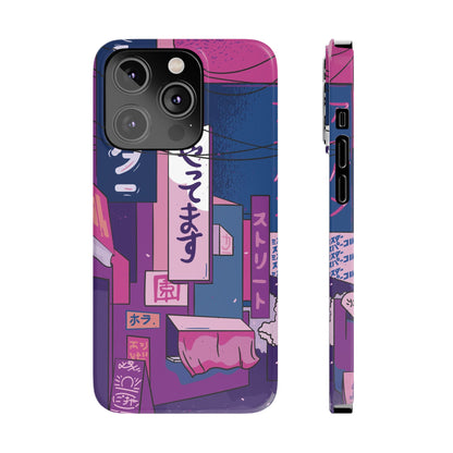 Vaporwave Japanese city Landscape iPhone Case for iPhone 16,  15, 14, and 13