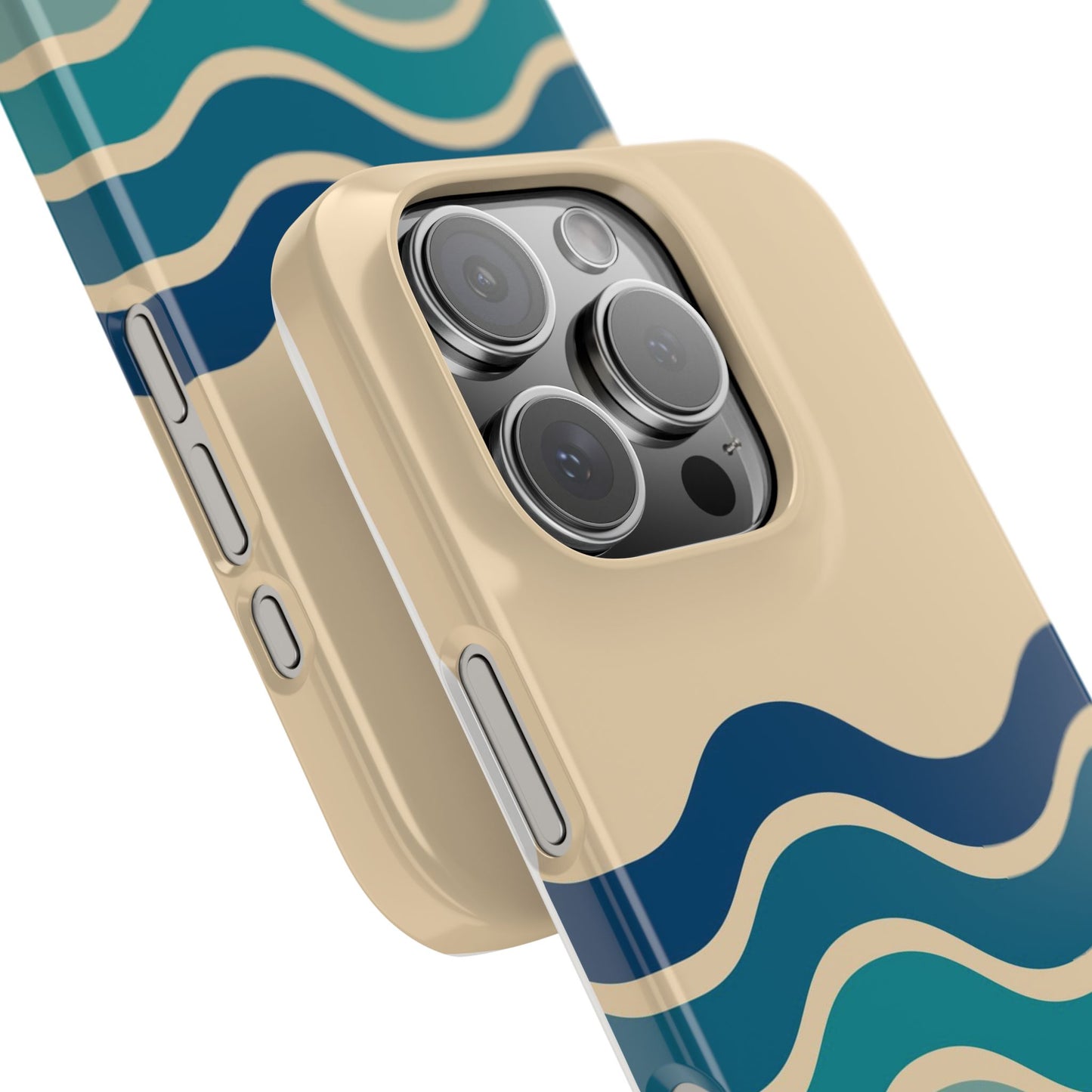 Retro Abstract Striped iPhone Case - Timeless Design for Summer - For iPhone 13, iPhone 14 and iPhone 15 Pro and Max.