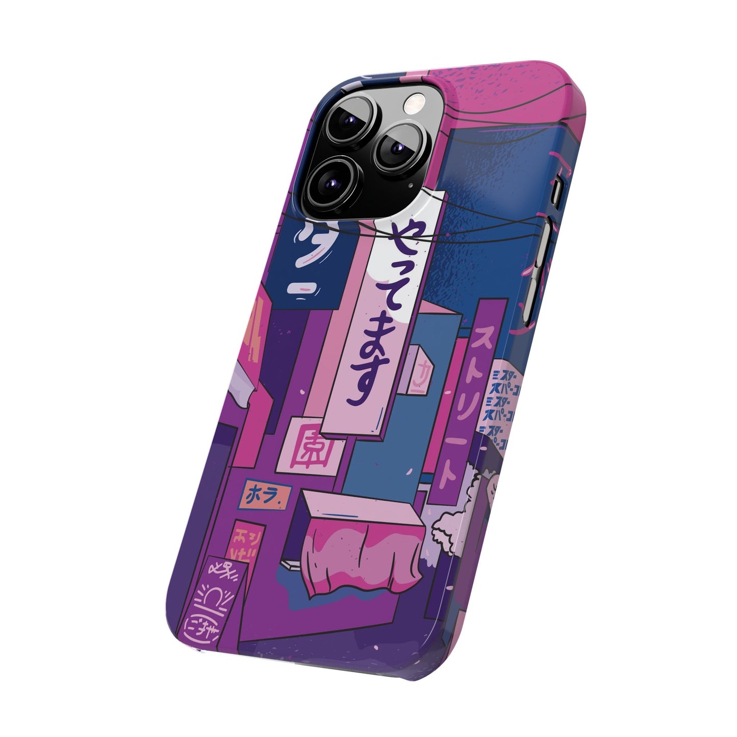 Vaporwave Japanese city Landscape iPhone Case for iPhone 16,  15, 14, and 13