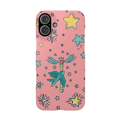 iPhone Pink Color Stroke Case: Fantasy Magic - iphone 16, 15 case, iphone 14 case and iphone 13 case