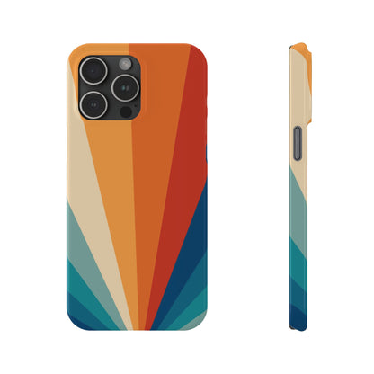 Retro iPhone case with abstract stripe flare - Timeless design for summer - For iPhone 13, iPhone 14 and iPhone 15 pro and max