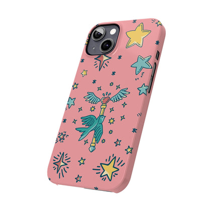 iPhone Pink Color Stroke Case: Fantasy Magic - iphone 16, 15 case, iphone 14 case and iphone 13 case