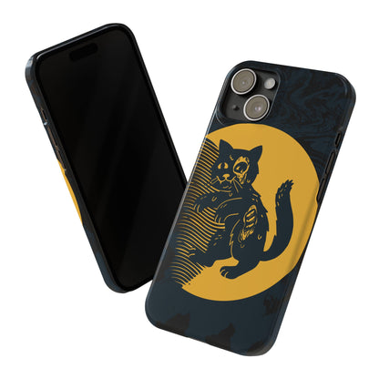 Case iPhone Halloween Edition: Kitten Possessed Zombie. Iphone 16, 15 case, iphone 14 case, iphone 13 case. Pro, max and mini