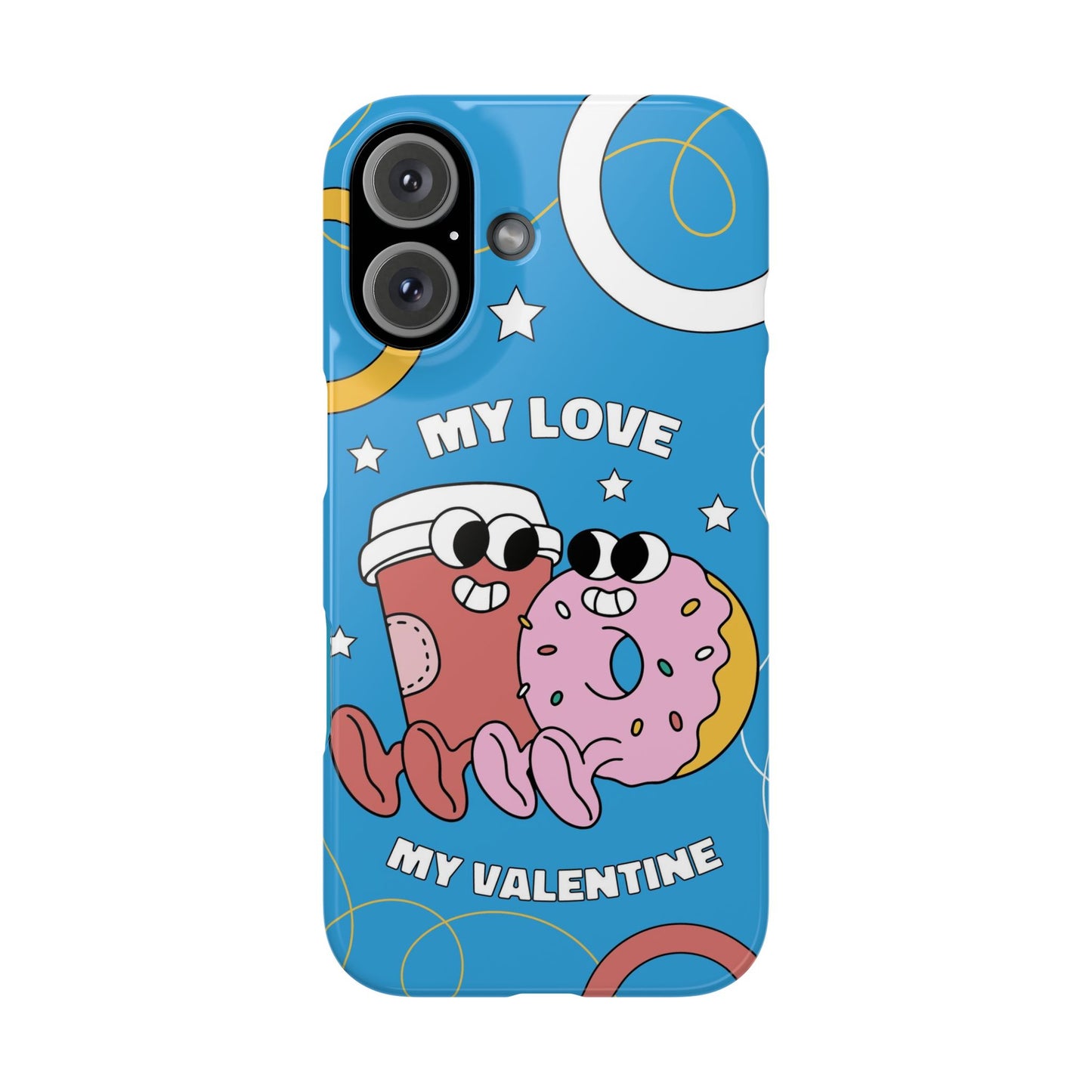 Fast food couple in retro cartoon style.