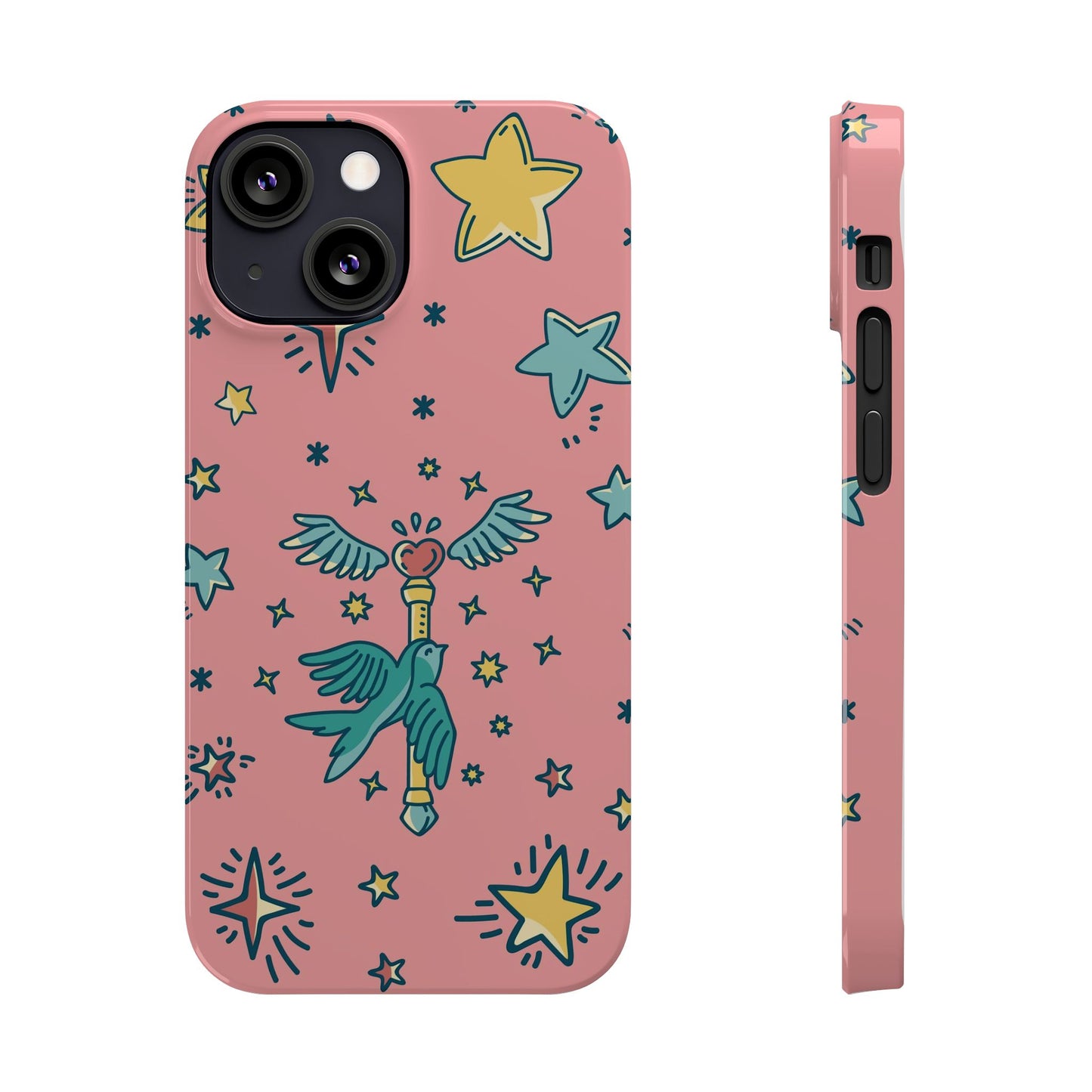 iPhone Pink Color Stroke Case: Fantasy Magic - iphone 16, 15 case, iphone 14 case and iphone 13 case