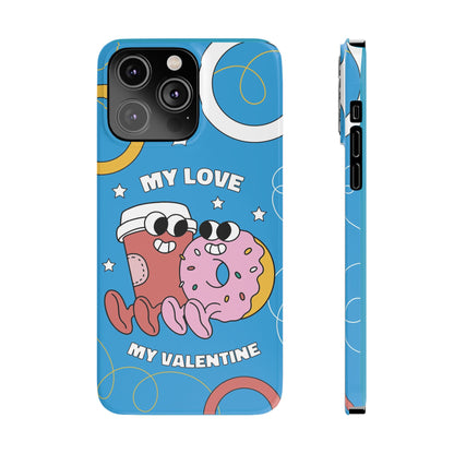 Fast food couple in retro cartoon style.