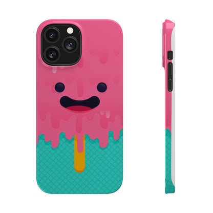 Funny Ice Cream Popsicle Cartoon iPhone Case - Fits iPhone 16 case, iphone 14 case, and iphone 13 case (Pro, Max, and Mini)