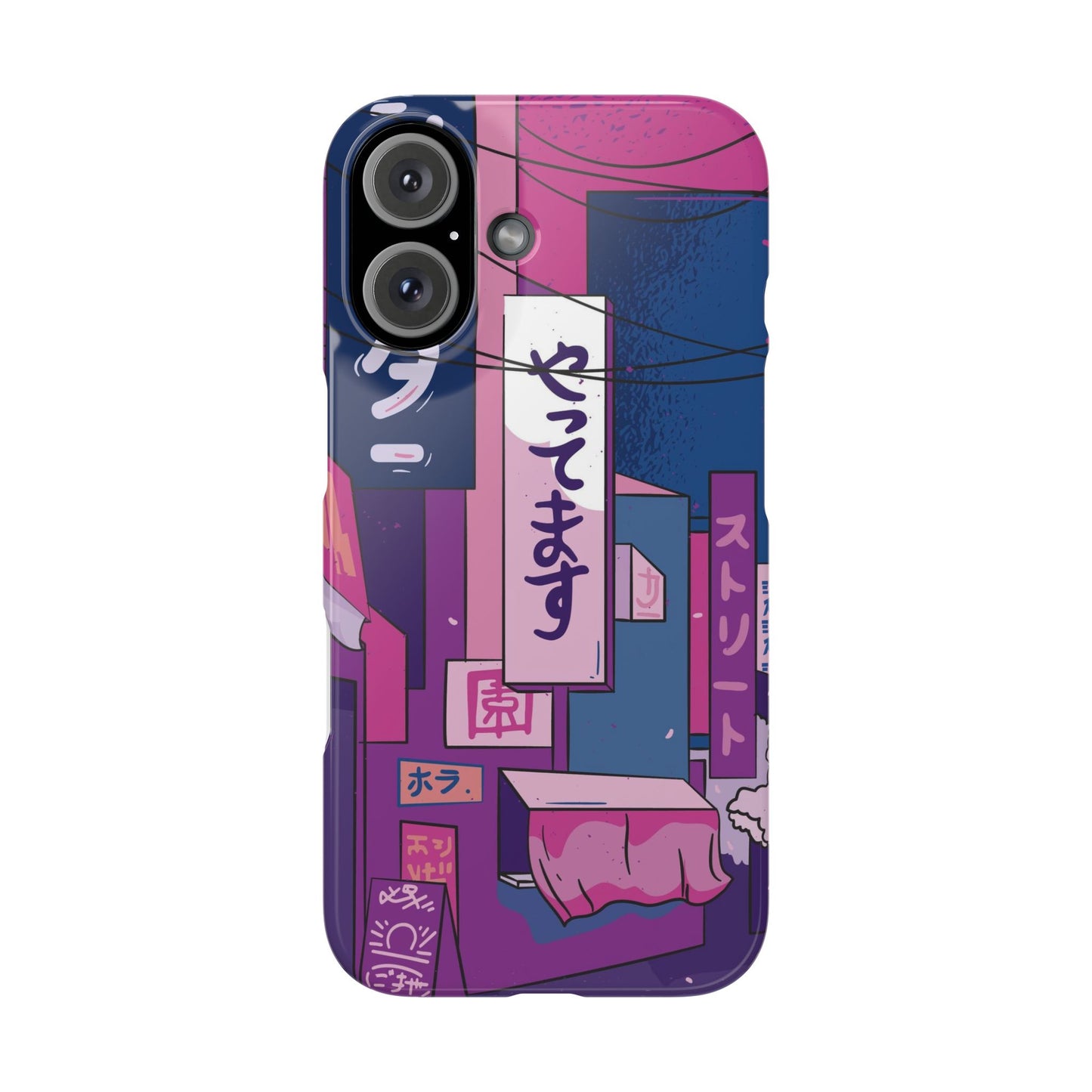 Vaporwave Japanese city Landscape iPhone Case for iPhone 16,  15, 14, and 13